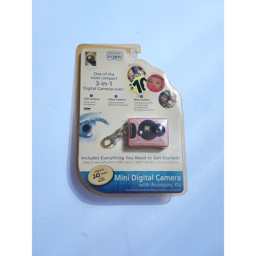 Innovage Mini Digital 3-in-1 Still Camera w/ Accessory Kit - Video & Web - NEW